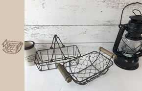 STTEEL WIRE BASKET カントリーメッシュバスケットやオブジェ